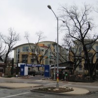 Barton Place Condos, with parking lots for Austin Java and Billy's BBQ.