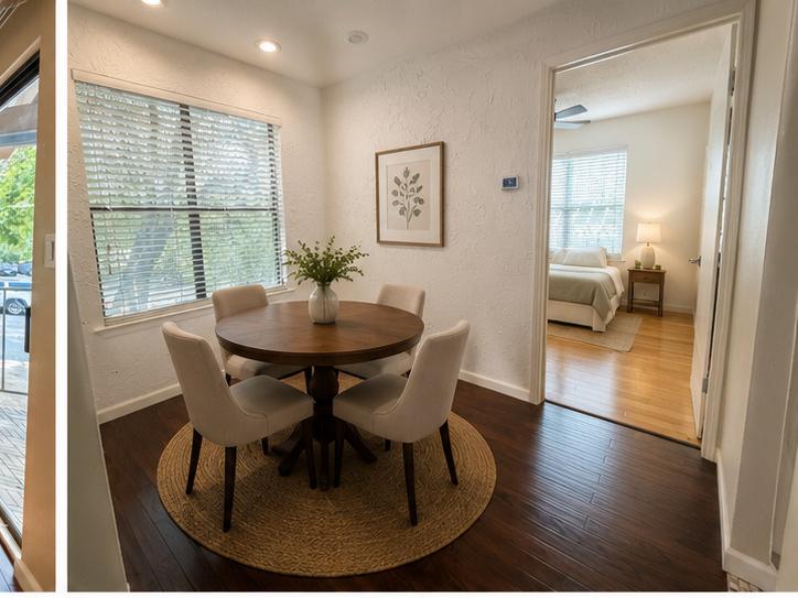 Dining nook at 3744 Valley View Rd Unit C in Austin Texas